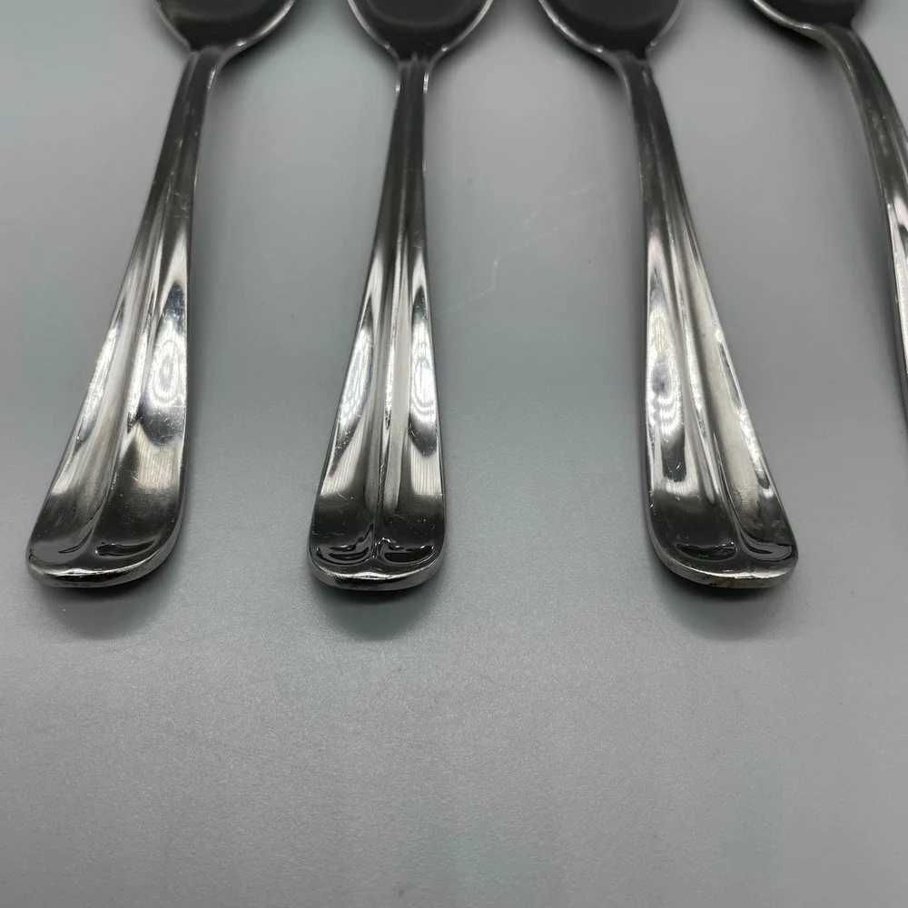 Dansk‎ Prism Stainless Steel Teaspoons Set of 4 Silverware Flatware 7